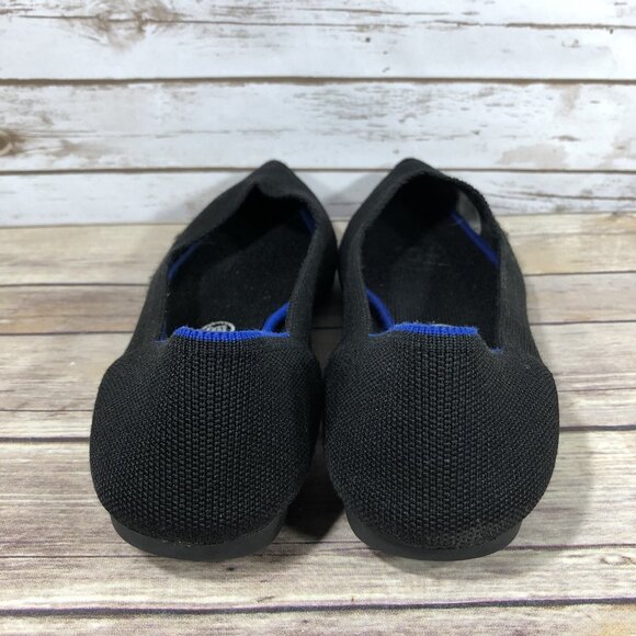 Rothy's The Point Ballet Pointed Flats Womens Size 10.5 Black Knit Slip On - Picture 6 of 11
